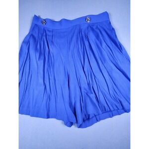 Studio C II Womens Blue Knit Culotte Shorts Plus 20 Pull-On Elastic Waist